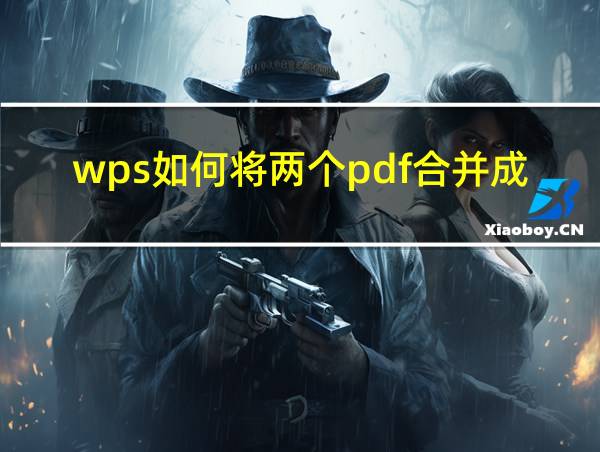 wps如何将两个pdf合并成一个pdf的相关图片