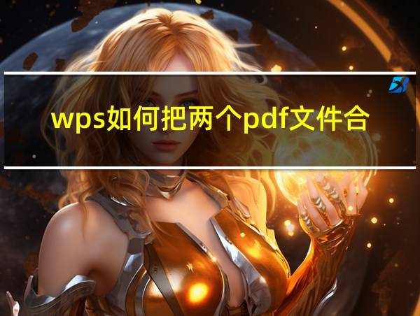 wps如何把两个pdf文件合二为一的相关图片