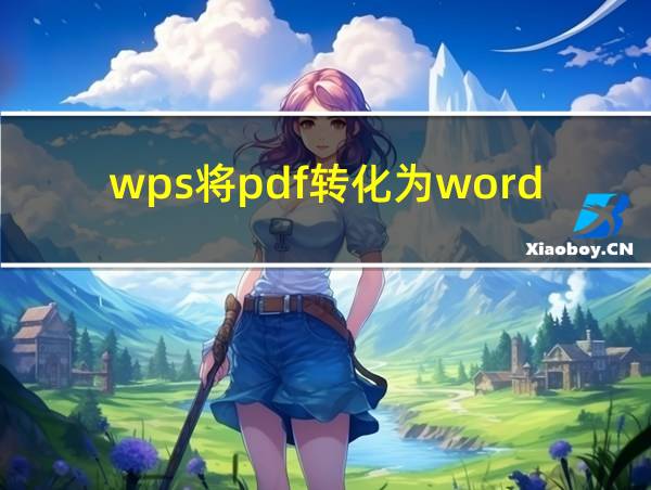 wps将pdf转化为word的相关图片