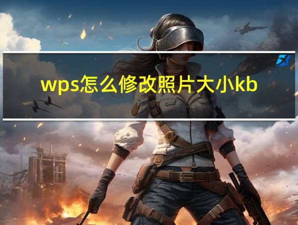 wps怎么修改照片大小kb的相关图片