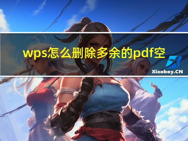 wps怎么删除多余的pdf空白页面的相关图片