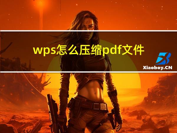 wps怎么压缩pdf文件的相关图片