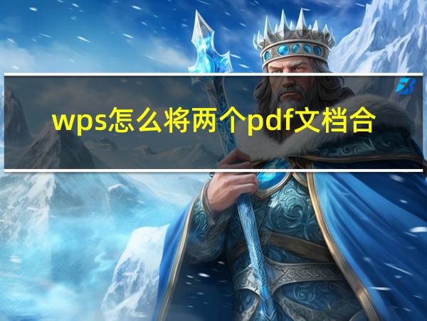 wps怎么将两个pdf文档合并成一个的相关图片