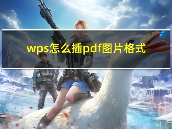 wps怎么插pdf图片格式的相关图片