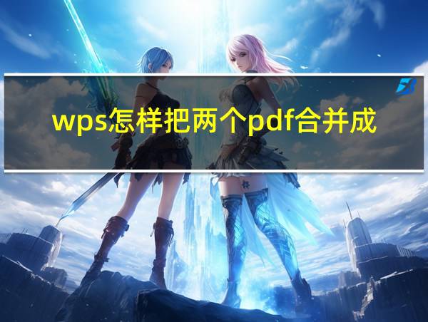 wps怎样把两个pdf合并成一个pdf的相关图片