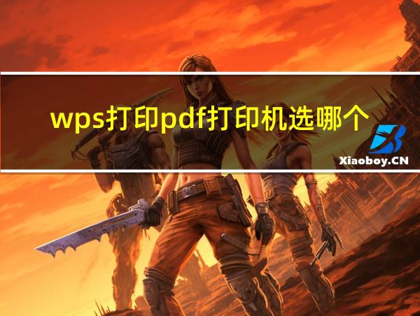 wps打印pdf打印机选哪个的相关图片