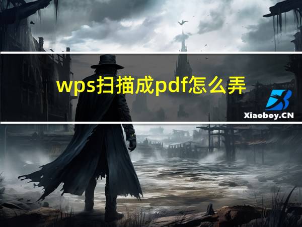 wps扫描成pdf怎么弄的相关图片