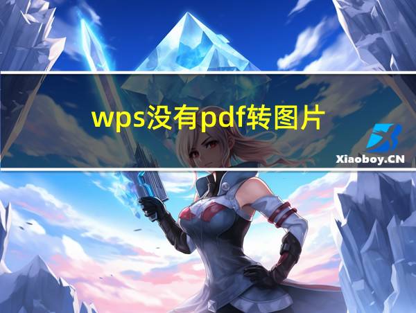 wps没有pdf转图片的相关图片