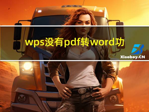 wps没有pdf转word功能的相关图片