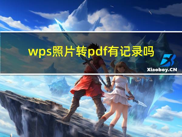 wps照片转pdf有记录吗的相关图片