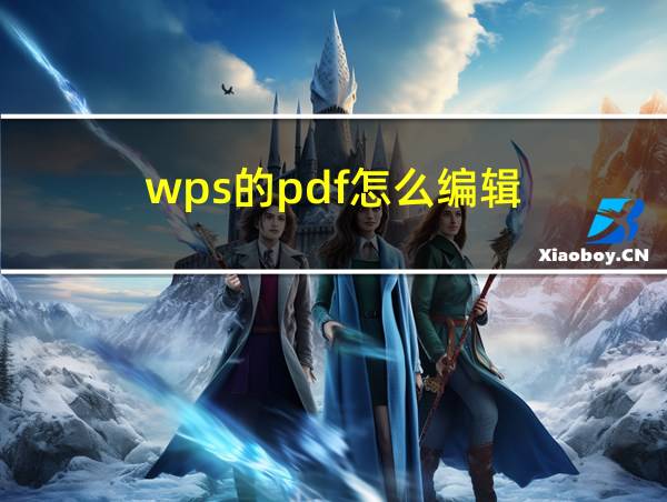 wps的pdf怎么编辑的相关图片