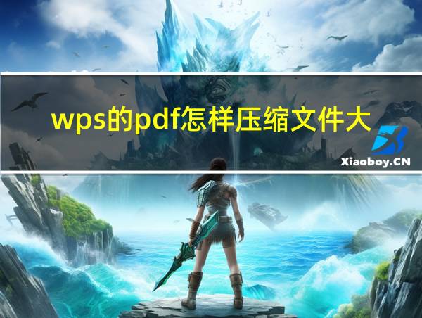 wps的pdf怎样压缩文件大小的相关图片