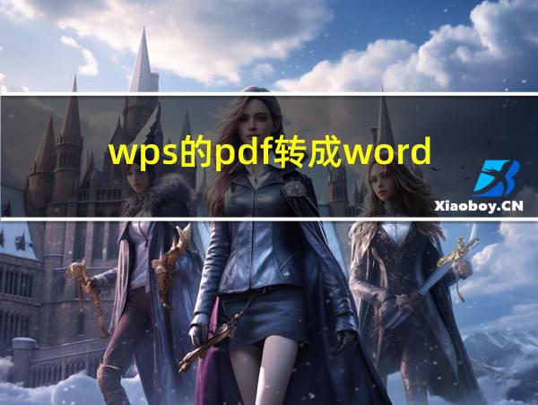 wps的pdf转成word的相关图片