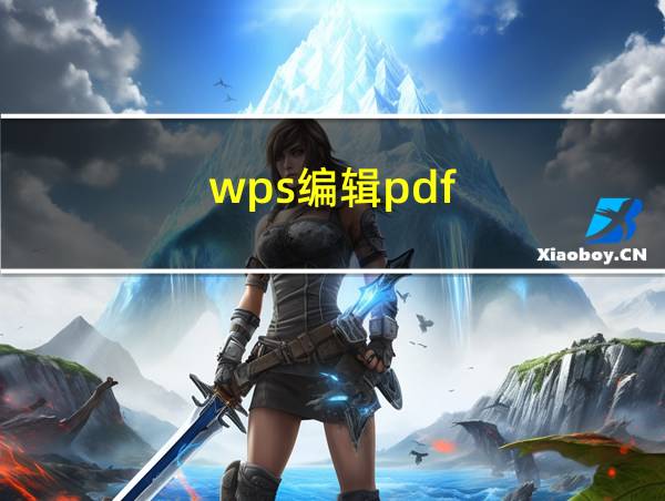 wps编辑pdf的相关图片