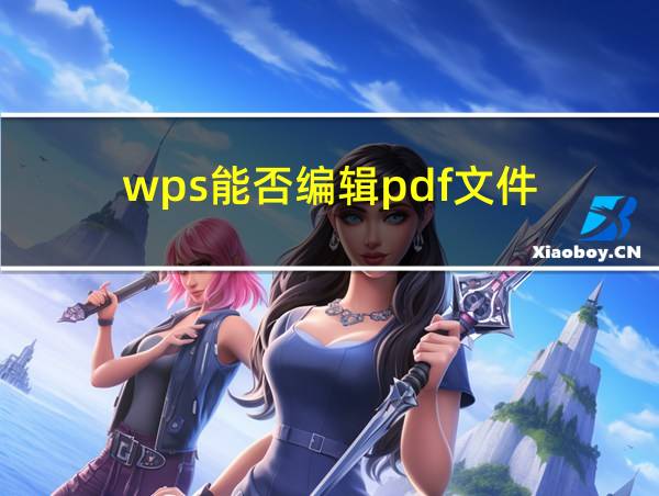 wps能否编辑pdf文件的相关图片