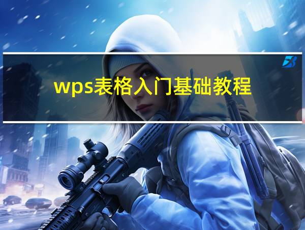 wps表格入门基础教程的相关图片