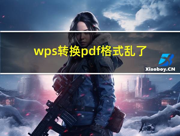 wps转换pdf格式乱了的相关图片