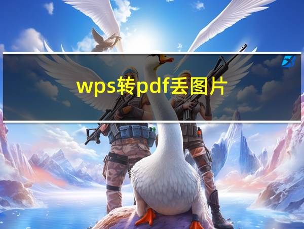 wps转pdf丢图片的相关图片