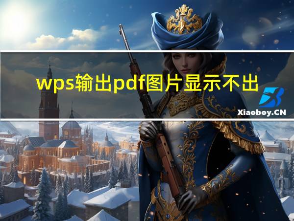 wps输出pdf图片显示不出来的相关图片