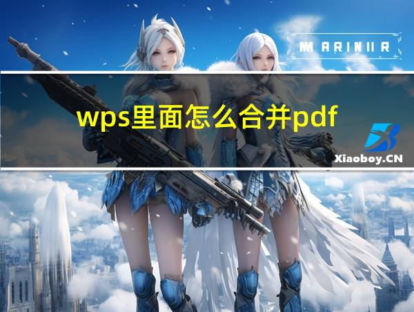 wps里面怎么合并pdf的相关图片