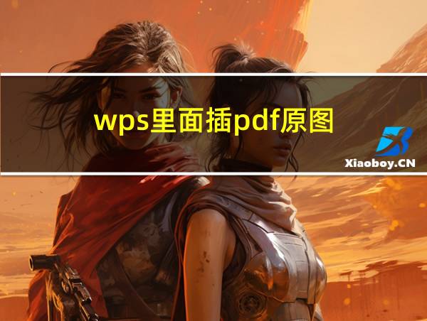 wps里面插pdf原图的相关图片