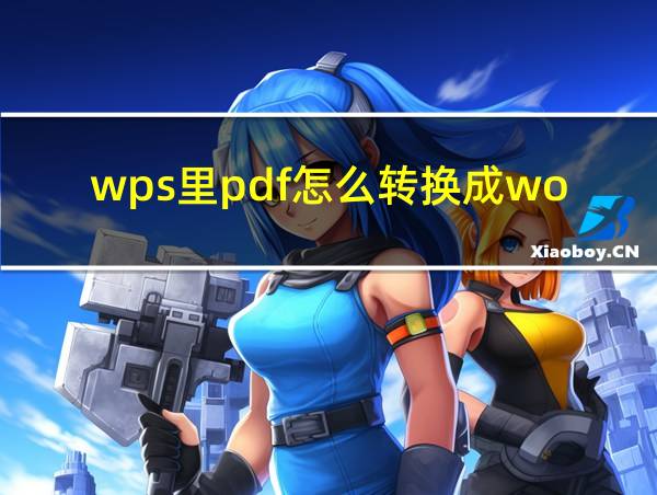 wps里pdf怎么转换成word免费的相关图片