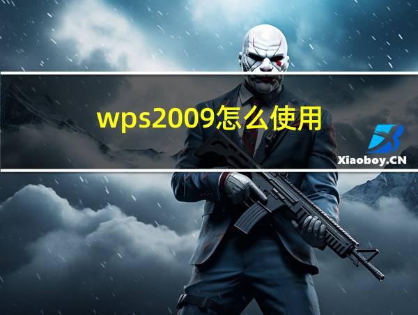 wps2009怎么使用的相关图片