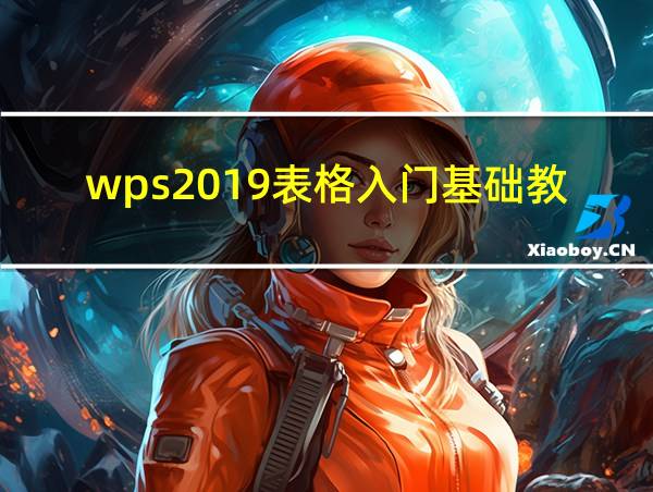 wps2019表格入门基础教程的相关图片