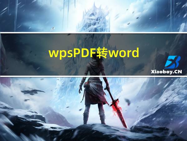 wpsPDF转word的相关图片