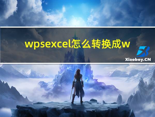 wpsexcel怎么转换成word的相关图片