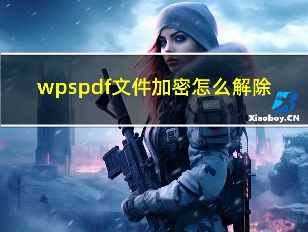 wpspdf文件加密怎么解除破解的相关图片