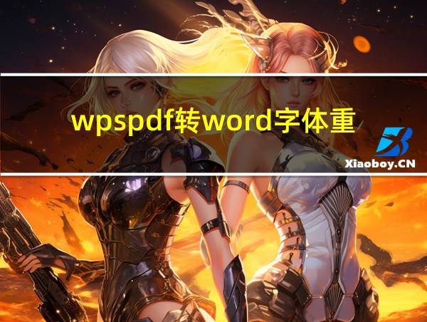 wpspdf转word字体重叠的相关图片